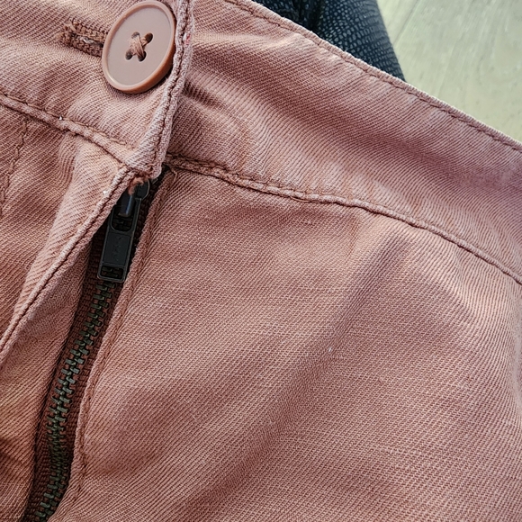 Loft Linen Cotton Shorts in Color Clay - Picture 3 of 5